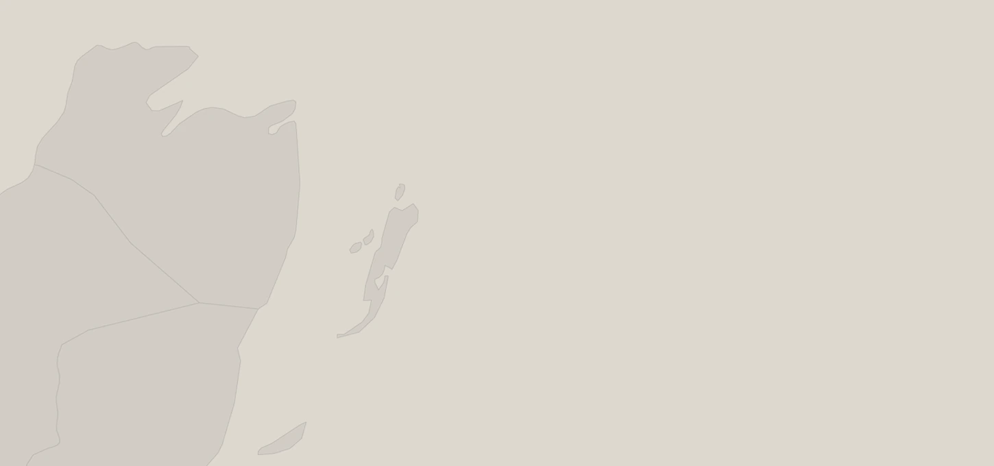 A map of the Belize coast and Ambergris Caye, with the villa pinned on the caye north of San Pedro